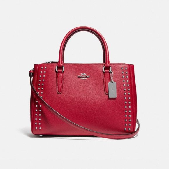 Coach Handbags - Large 'Surrey' Carryall with Rivets